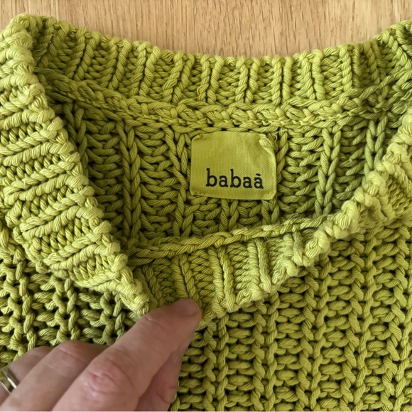Babaa green tea jumper no 18 pullover sweater cotton - Picture 2 of 4